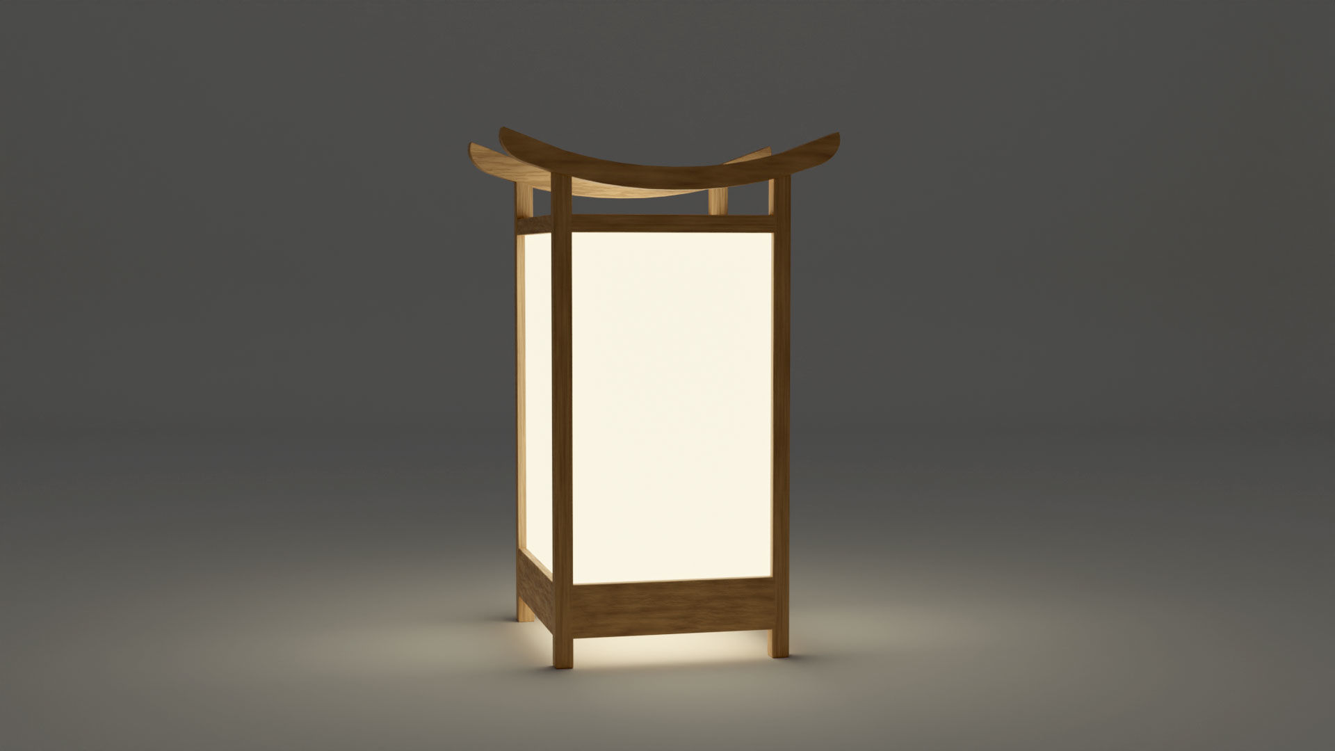 Light Lamp Traditional Asian Style 3D Model Low-poly 3D model_23