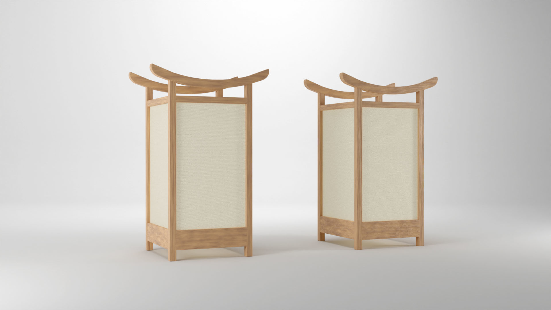 Light Lamp Traditional Asian Style 3D Model Low-poly 3D model_9