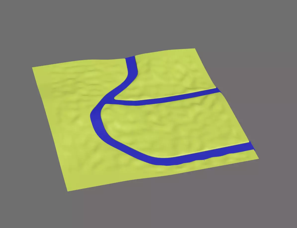 Landscape strade Free 3D model