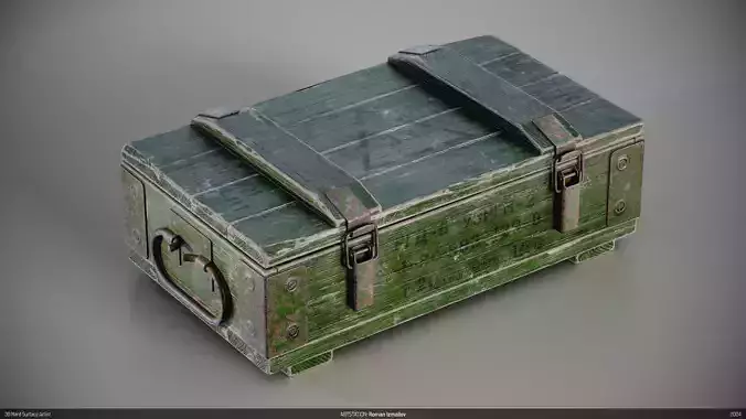 Wooden military ammo box case crate