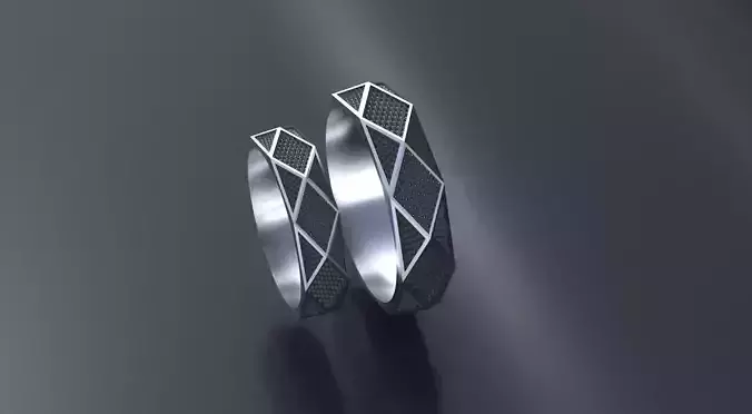 Band-rings with pattern  for CNC or  printer 