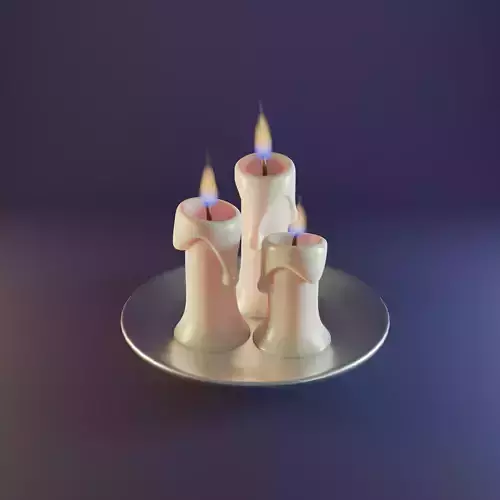 White wax candle
