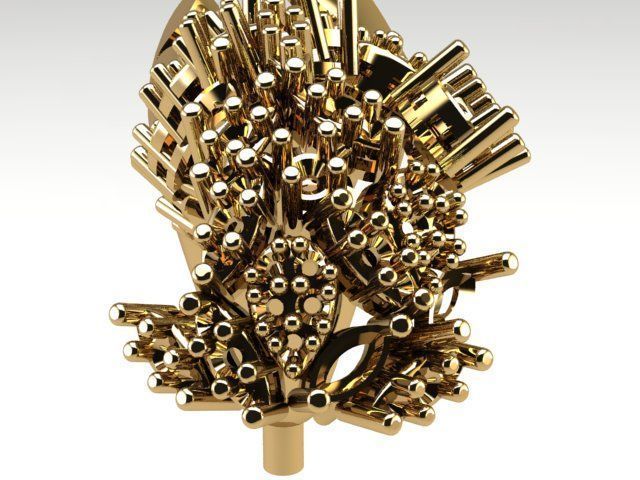 Women ring  3D print model_9