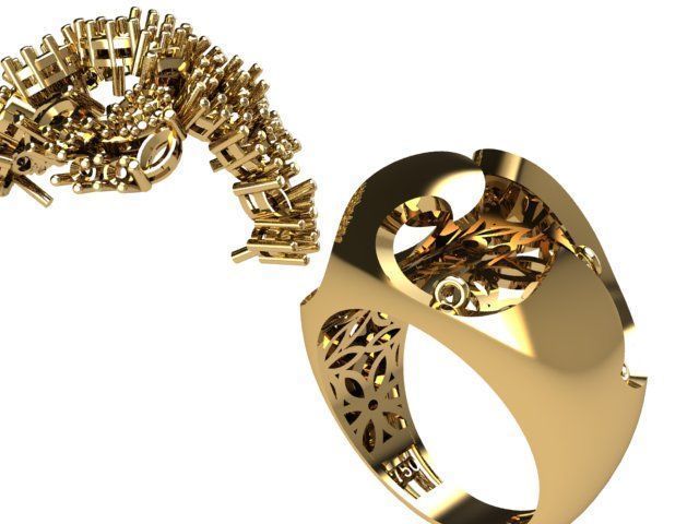Women ring  3D print model_2