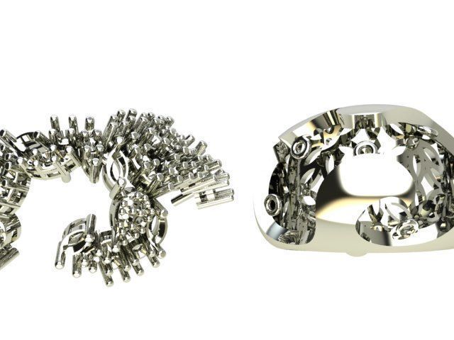 Women ring  3D print model_18