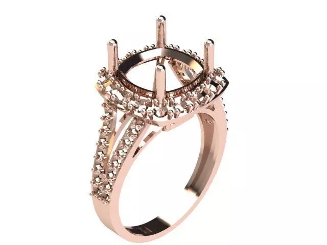 Engagement ring 3D print model