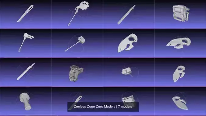 Zenless Zone Zero Models 3D Model Collection