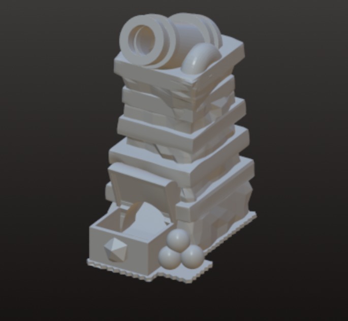 Pirate Cannon Dice Tower 3D print model_1