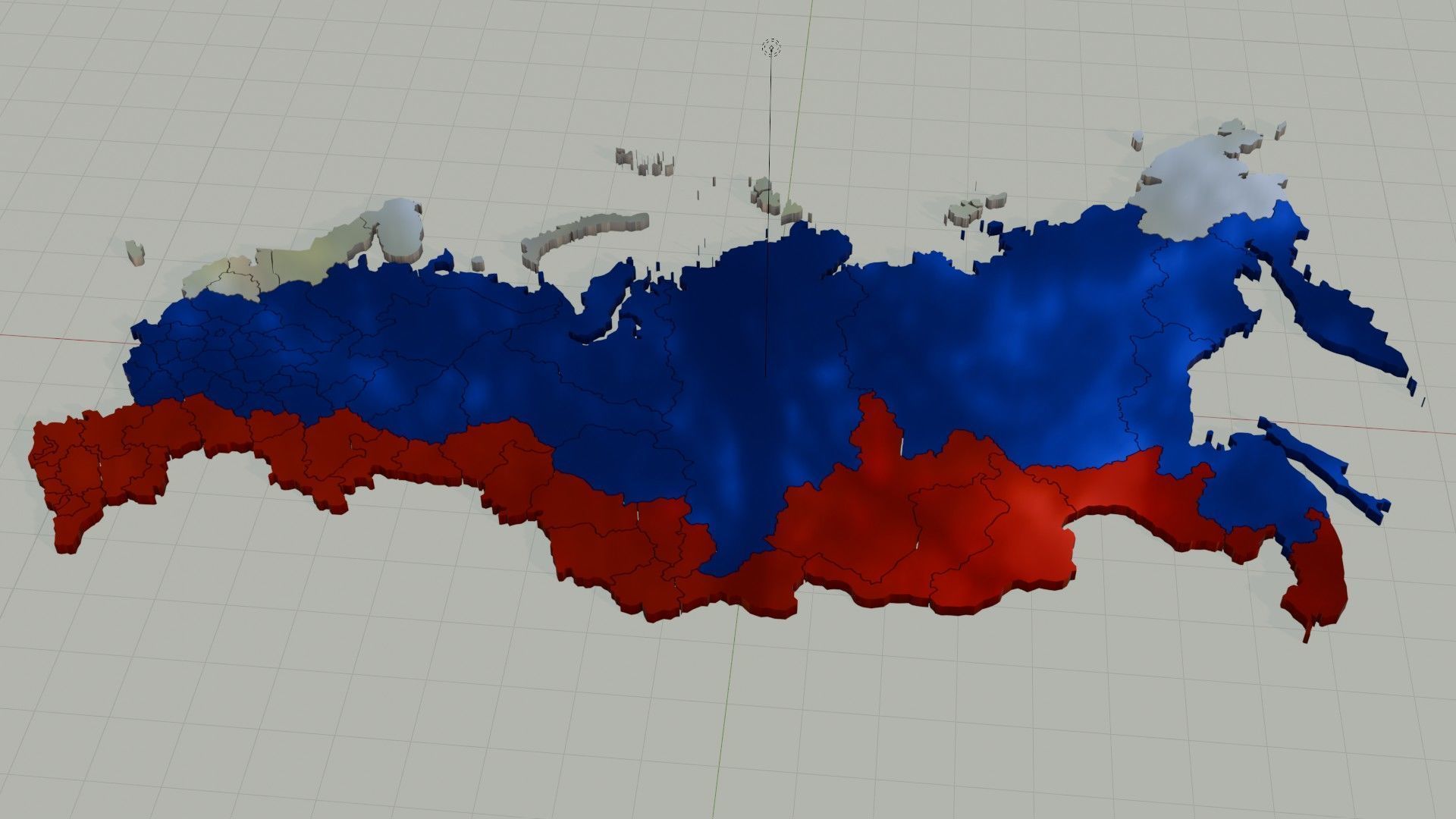 Russia map in 3D 3D model_4
