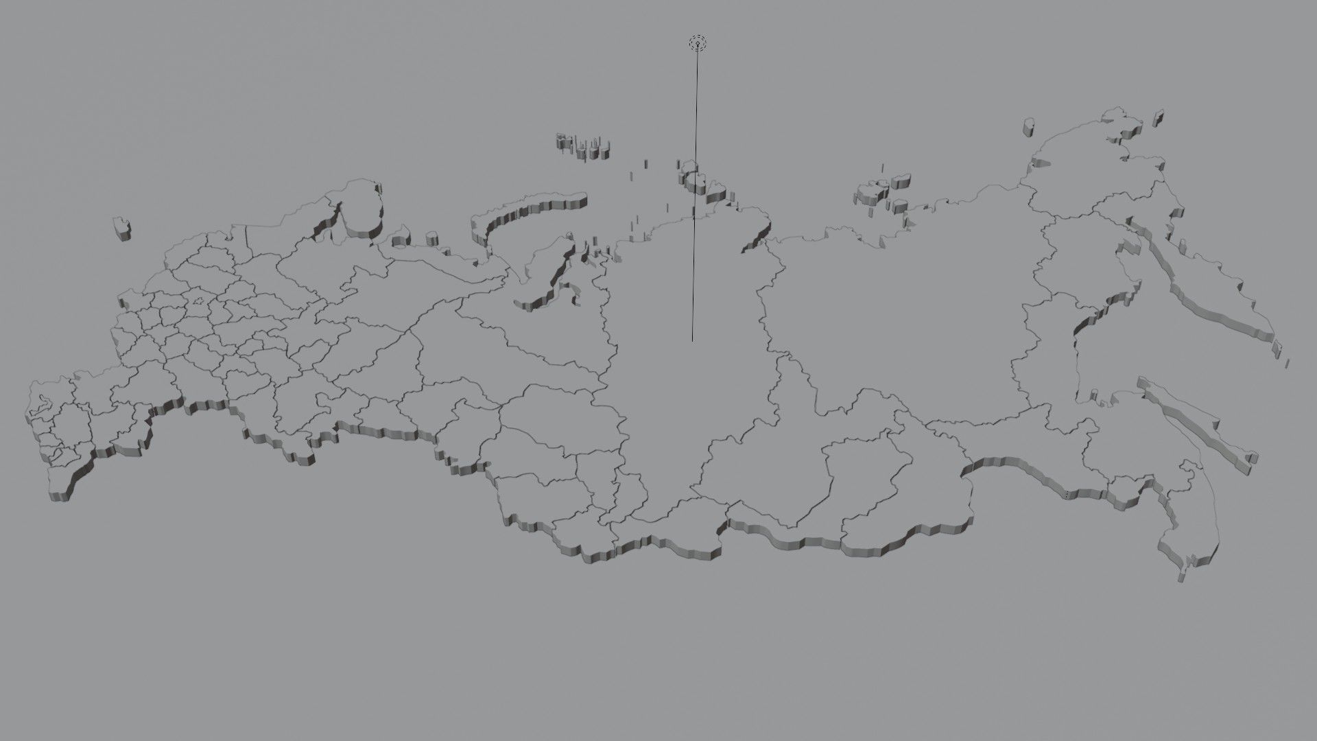 Russia map in 3D 3D model_3