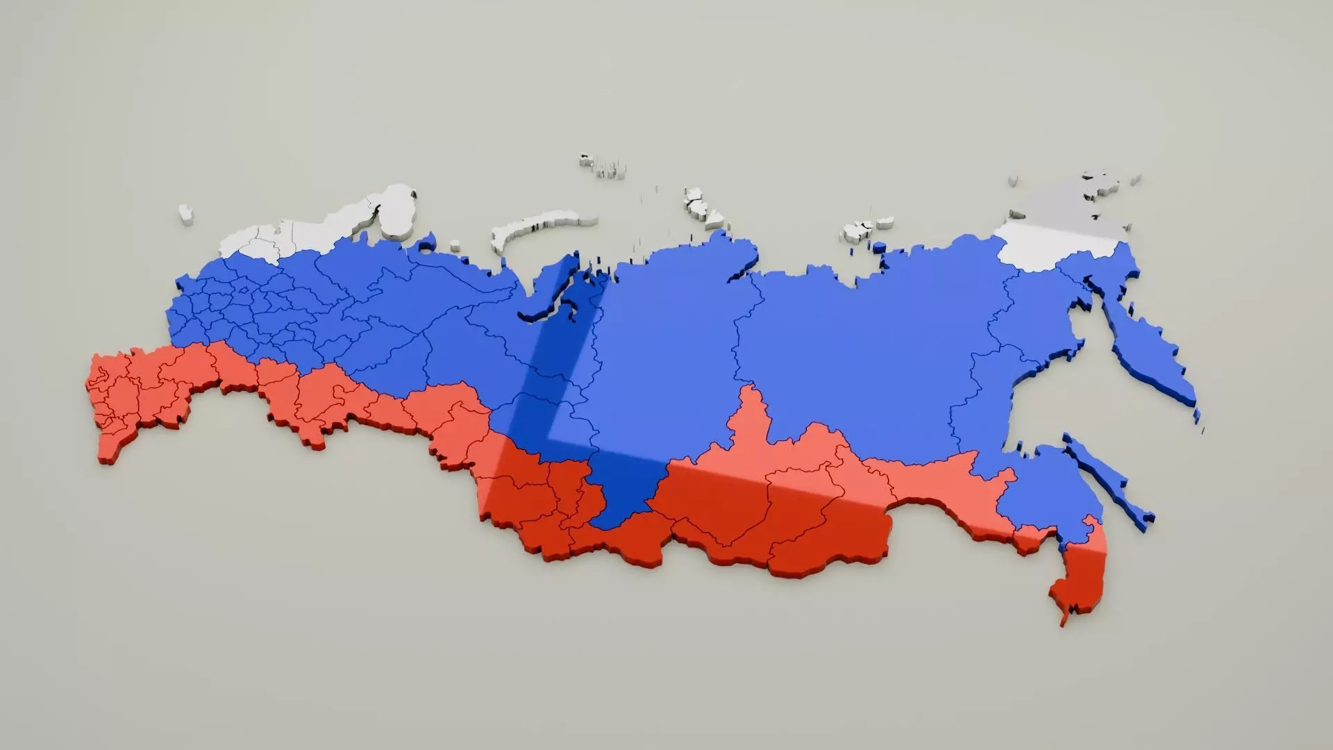 Russia map in 3D 3D model_0