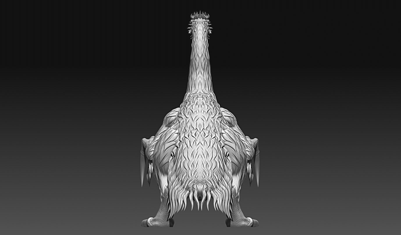 therizinosaurus 3D print model_4