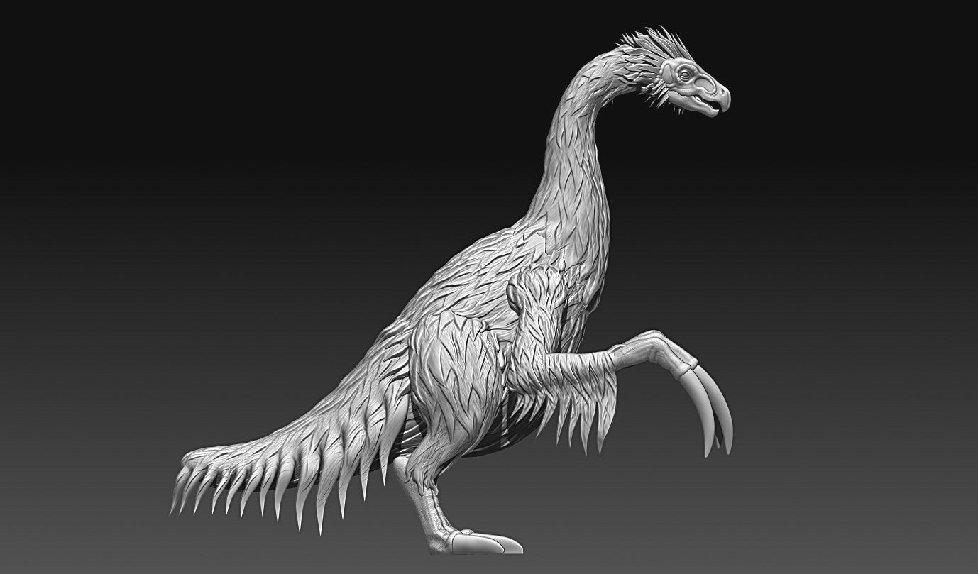therizinosaurus 3D print model_6