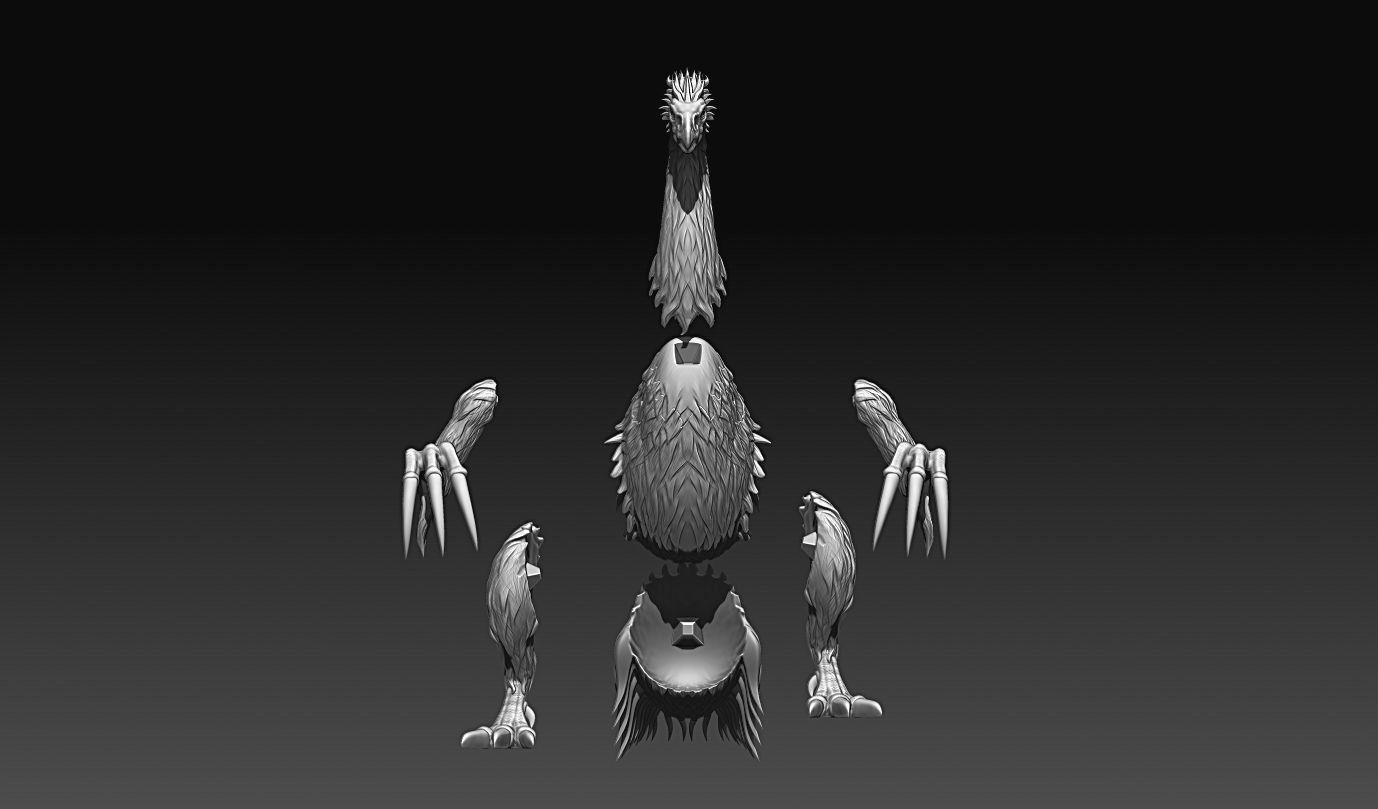 therizinosaurus 3D print model_7