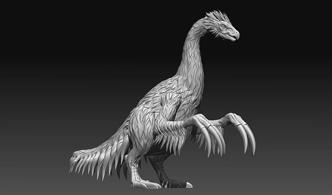 therizinosaurus 3D print model_0