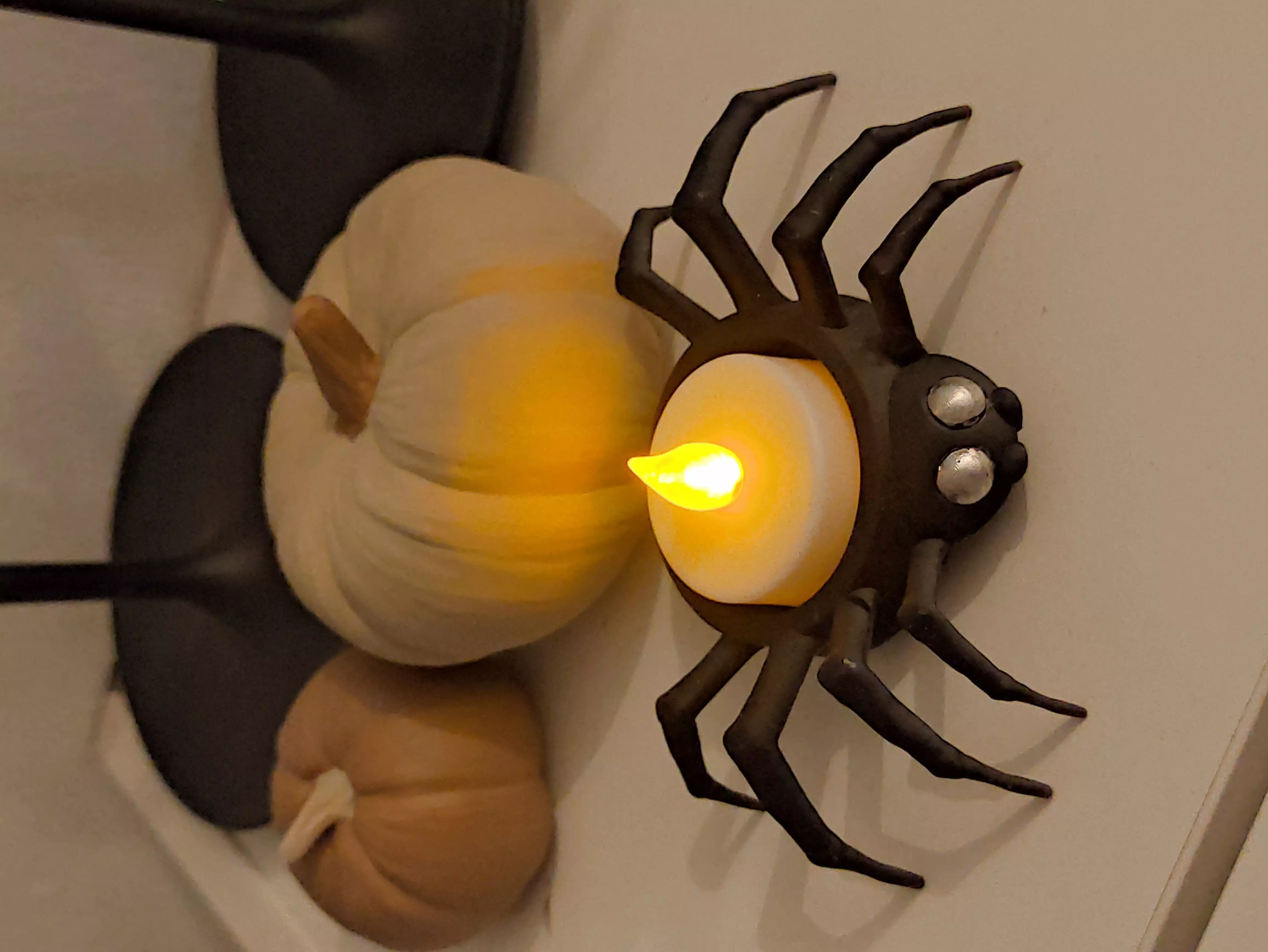 Halloween Spider Tea Candle holder 3D print model_0