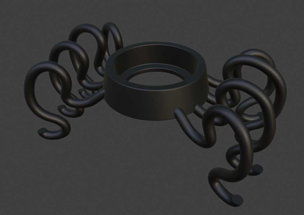 Halloween Spider Tea Candle holder 3D print model_3