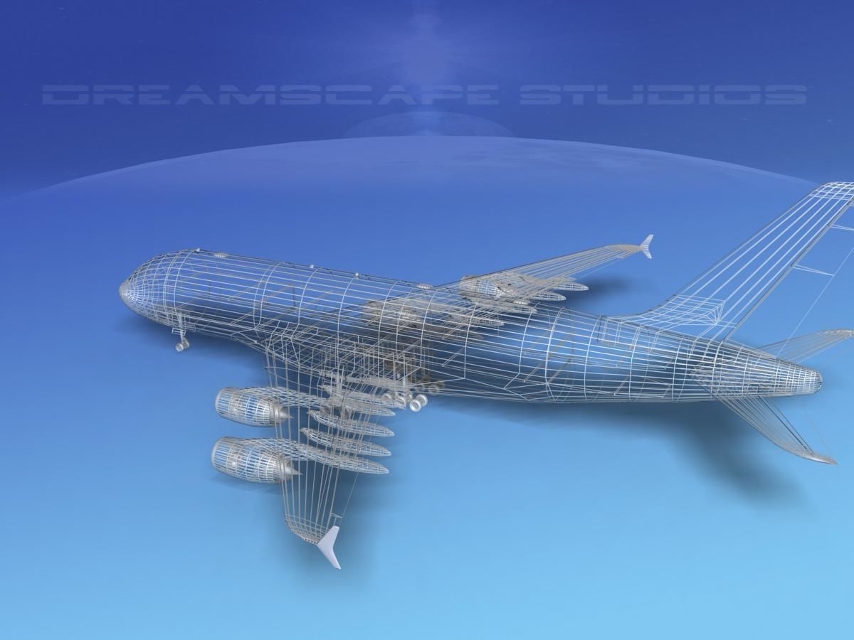 Airbus A380-800 Korean Air 3D model_16