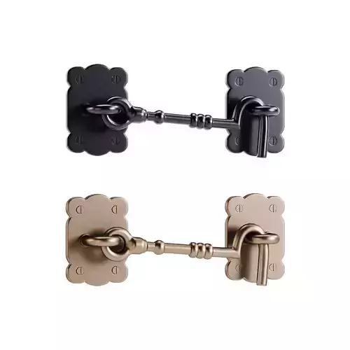 Black Door Latch Lock 3D model