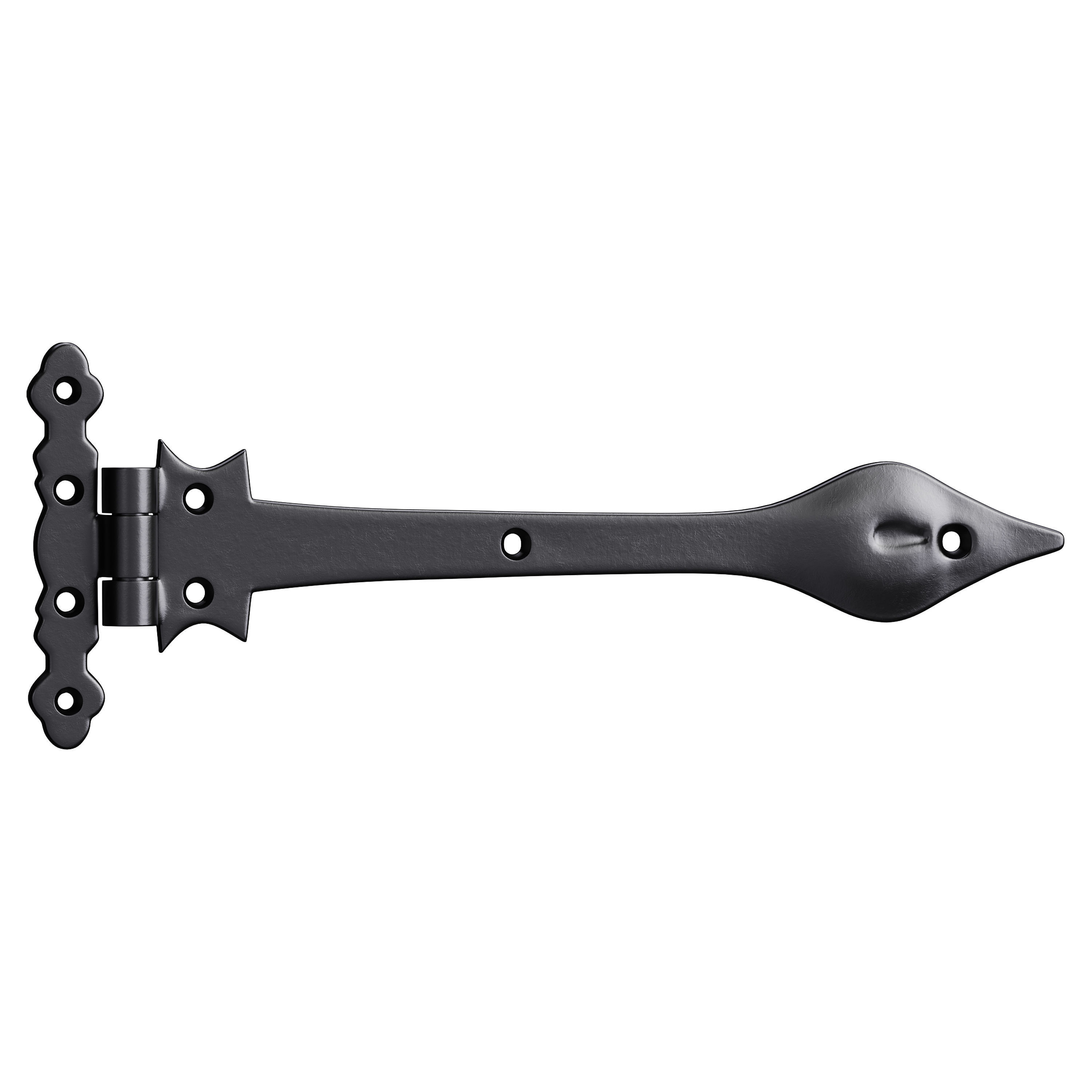 Black Wrought Iron Strap 3D model_5