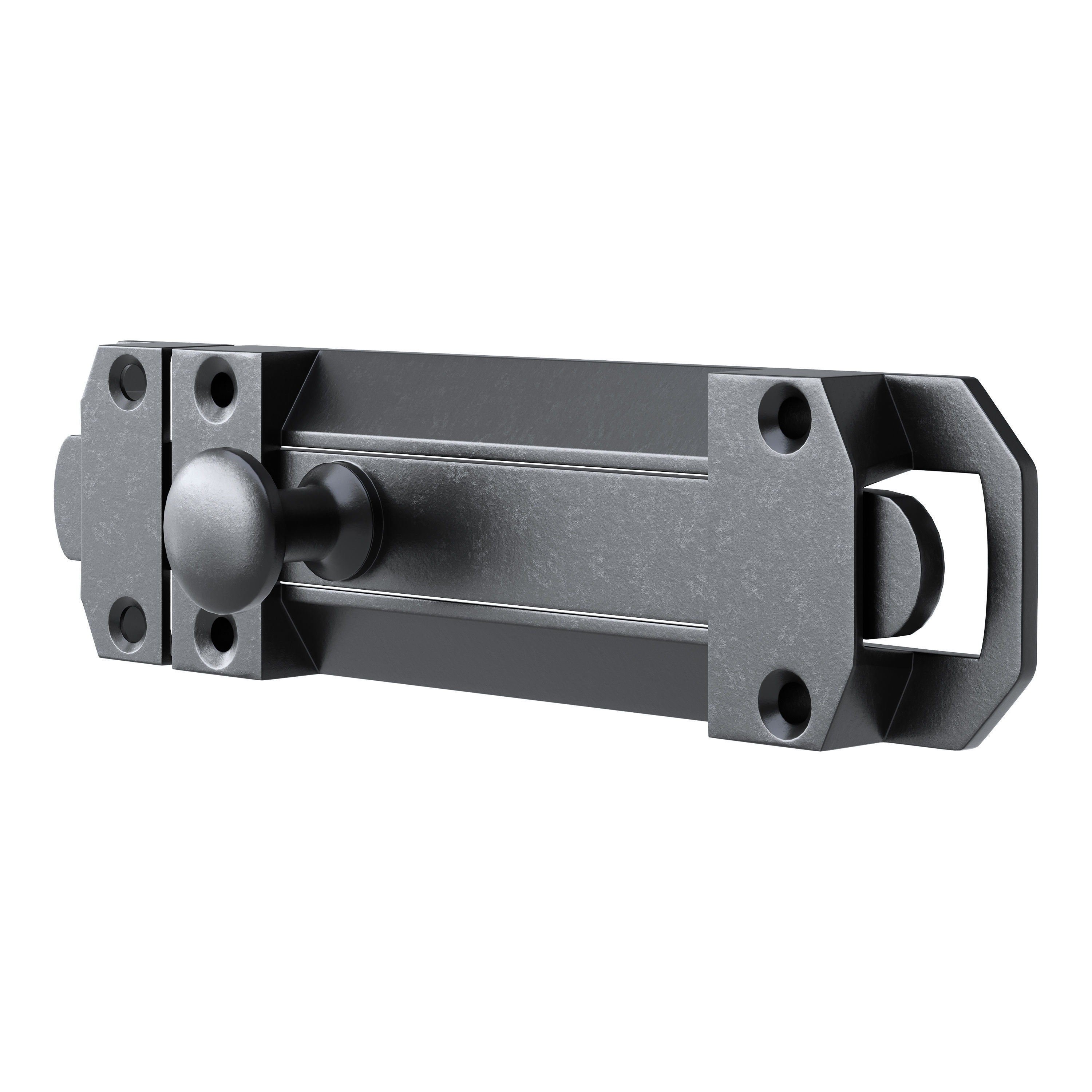 Brass Slide Bolt Door Latch 3D model_9