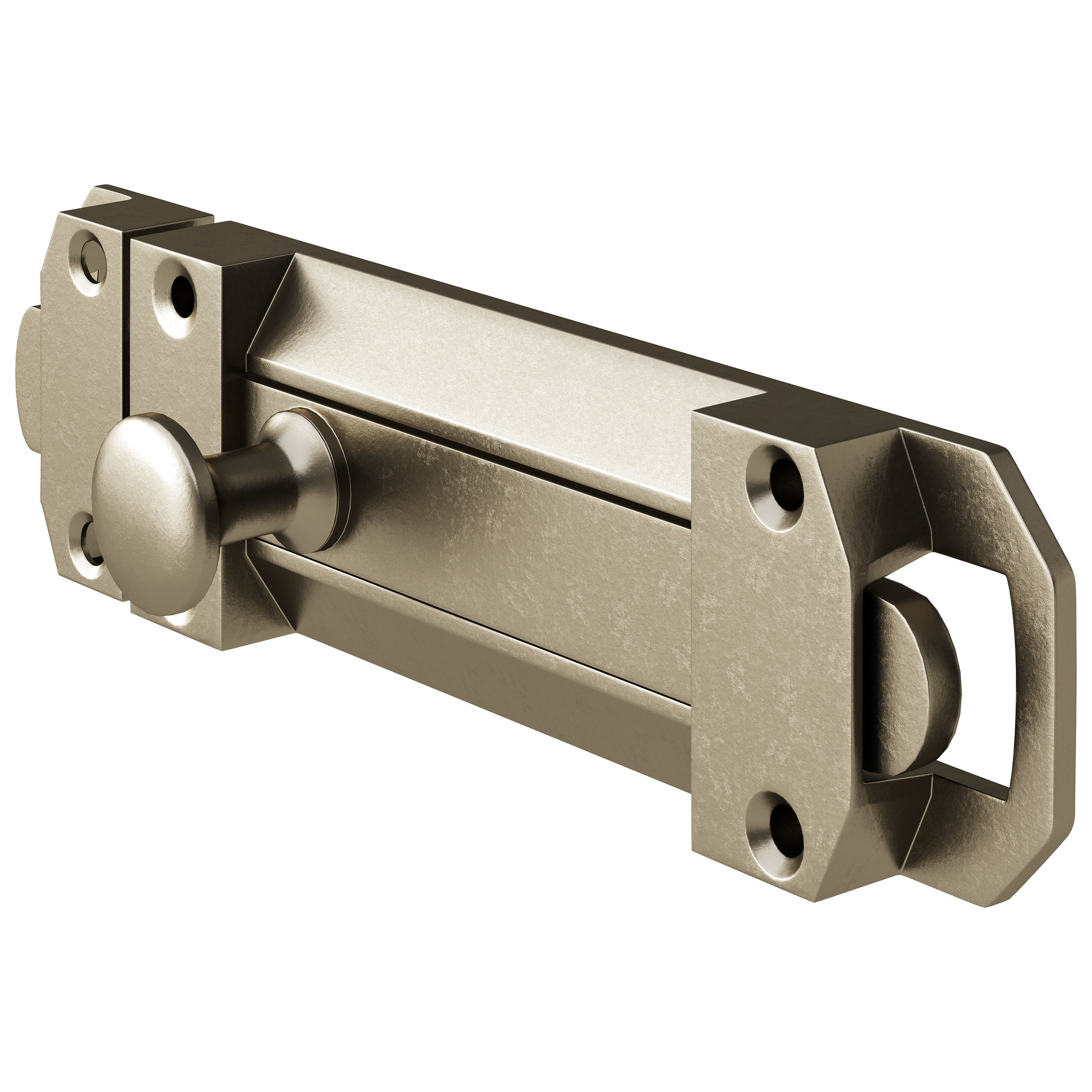 Brass Slide Bolt Door Latch 3D model_12