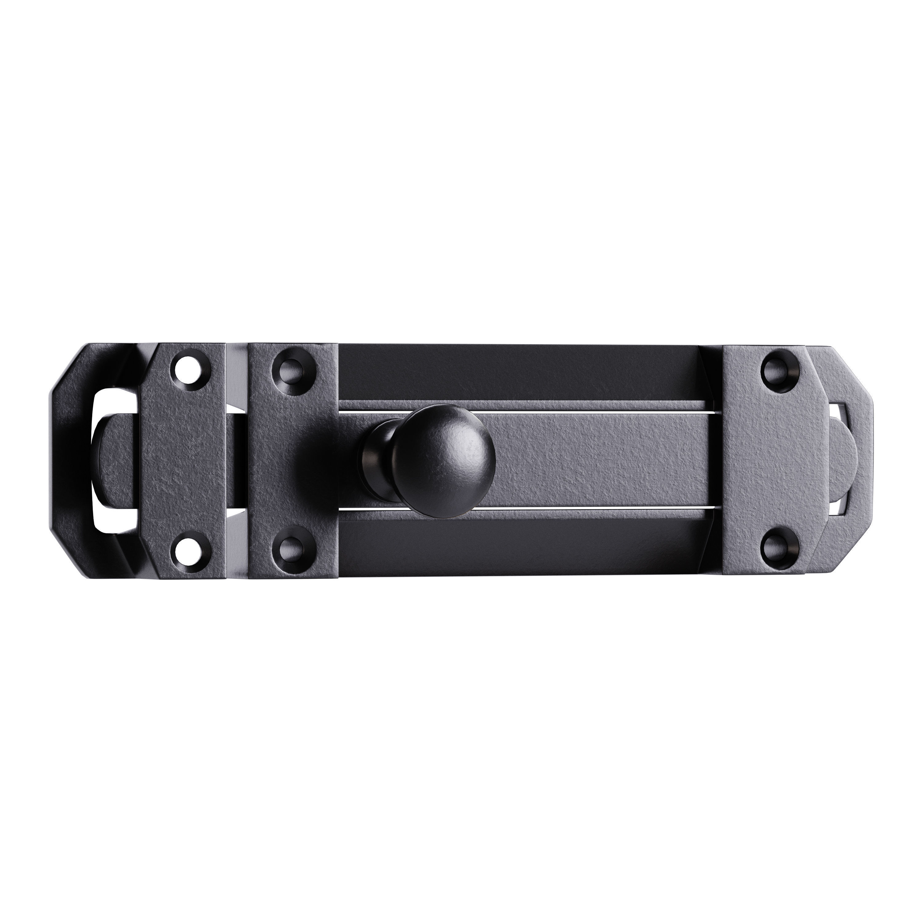 Brass Slide Bolt Door Latch 3D model_1