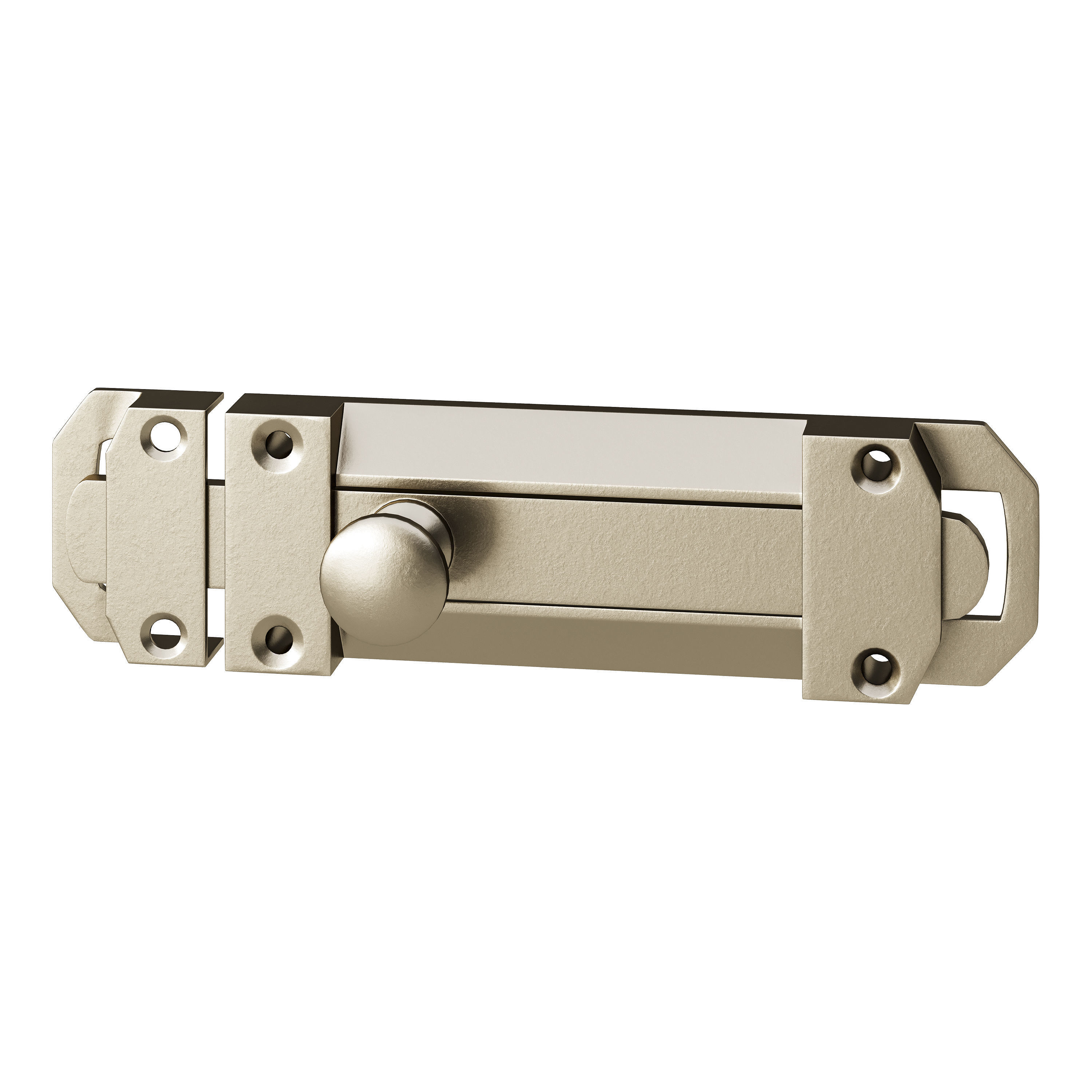Brass Slide Bolt Door Latch 3D model_10