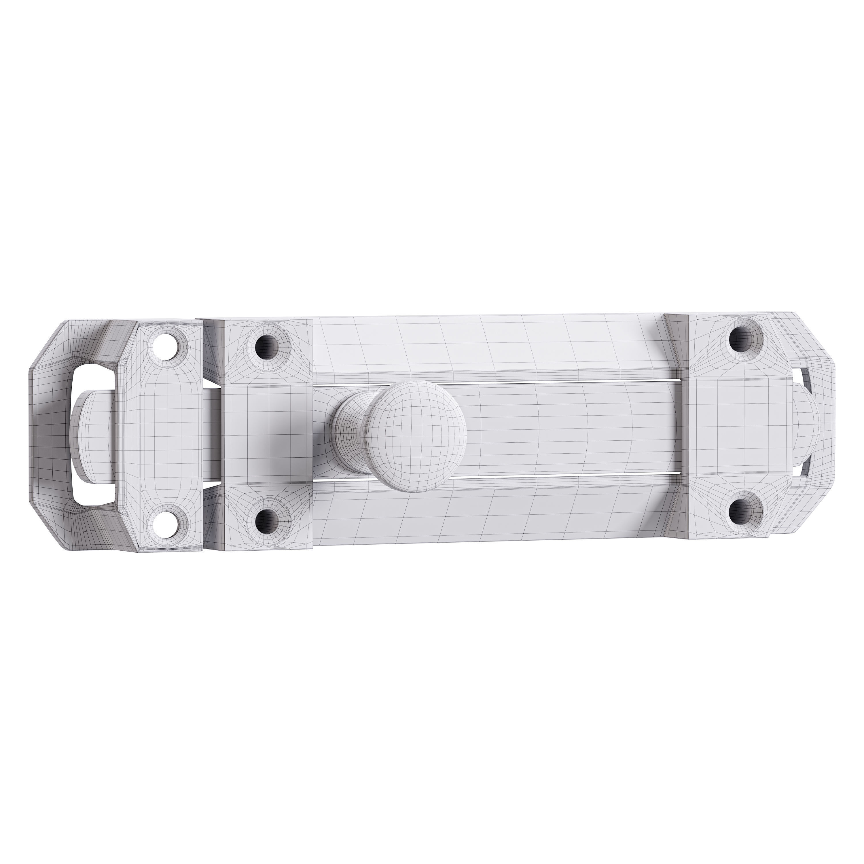 Brass Slide Bolt Door Latch 3D model_13