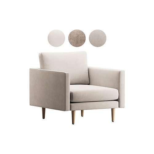 Burrard Lounge Chair 3D model