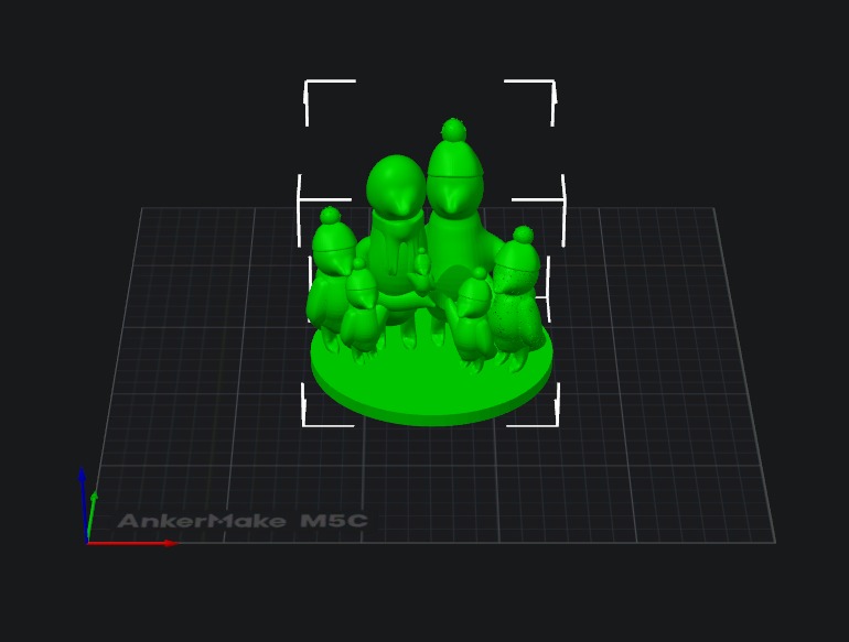 Christmas Penguin Family Ornament For Different Size Families 3D print model_8