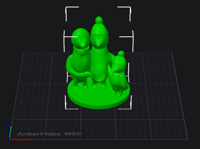 Christmas Penguin Family Ornament For Different Size Families 3D print model_10