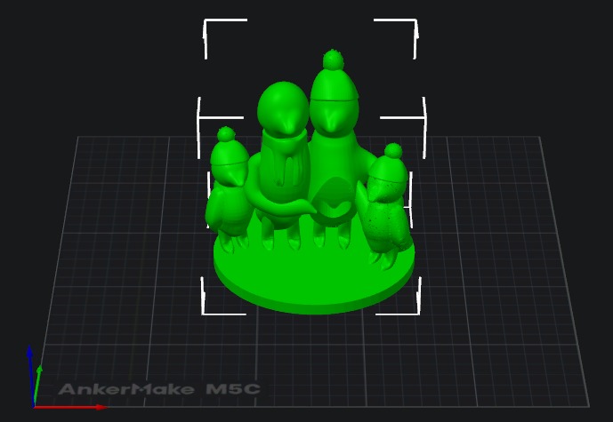 Christmas Penguin Family Ornament For Different Size Families 3D print model_7