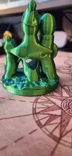 Christmas Penguin Family Ornament For Different Size Families 3D print model