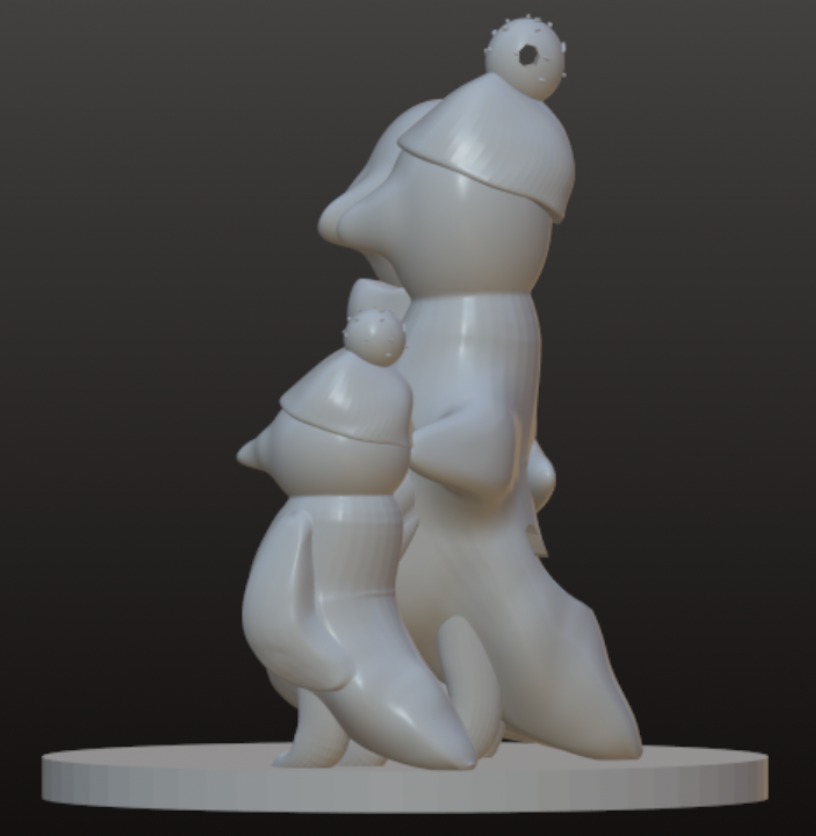 Christmas Penguin Family Ornament For Different Size Families 3D print model_2