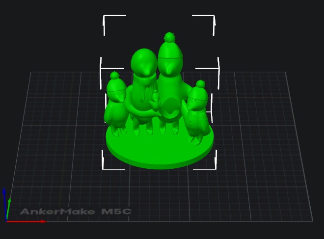 Christmas Penguin Family Ornament For Different Size Families 3D print model_6