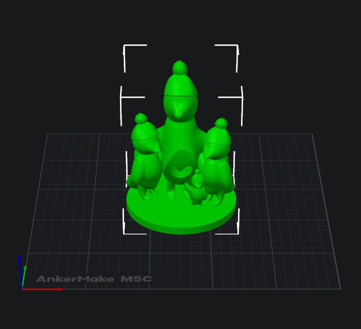 Christmas Penguin Family Ornament For Different Size Families 3D print model_9