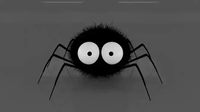 Cartoon Spider Rigged 3D model