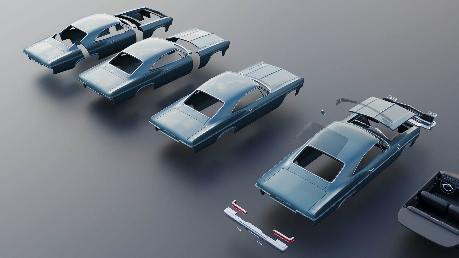 Chevrolet Impala 1966 3D print model_23