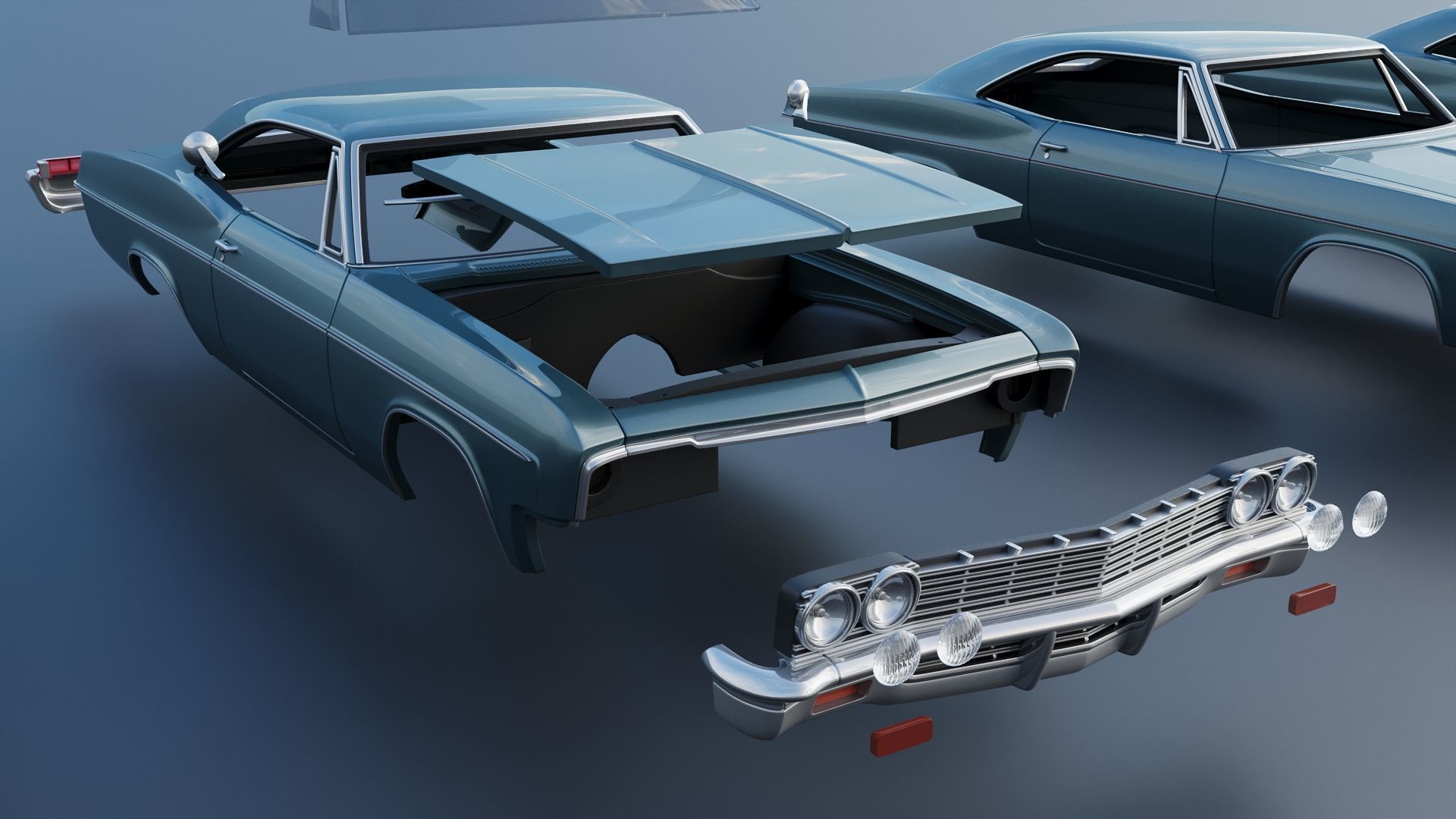 Chevrolet Impala 1966 3D print model_25