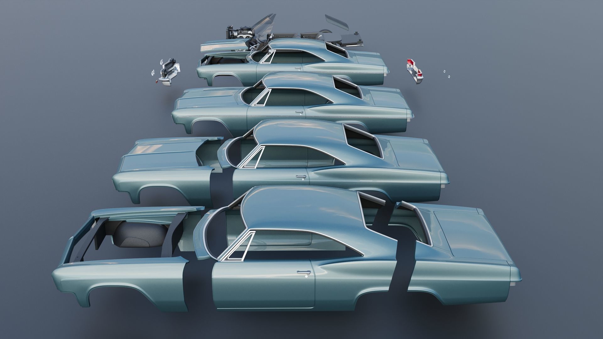 Chevrolet Impala 1966 3D print model_20