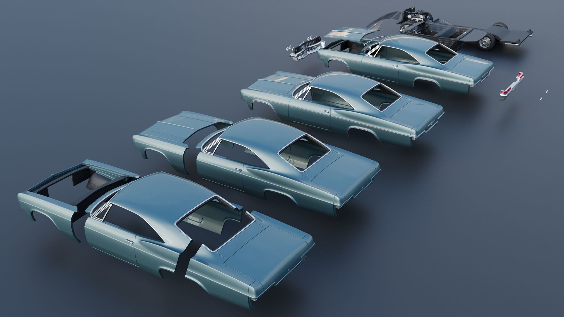 Chevrolet Impala 1966 3D print model_21