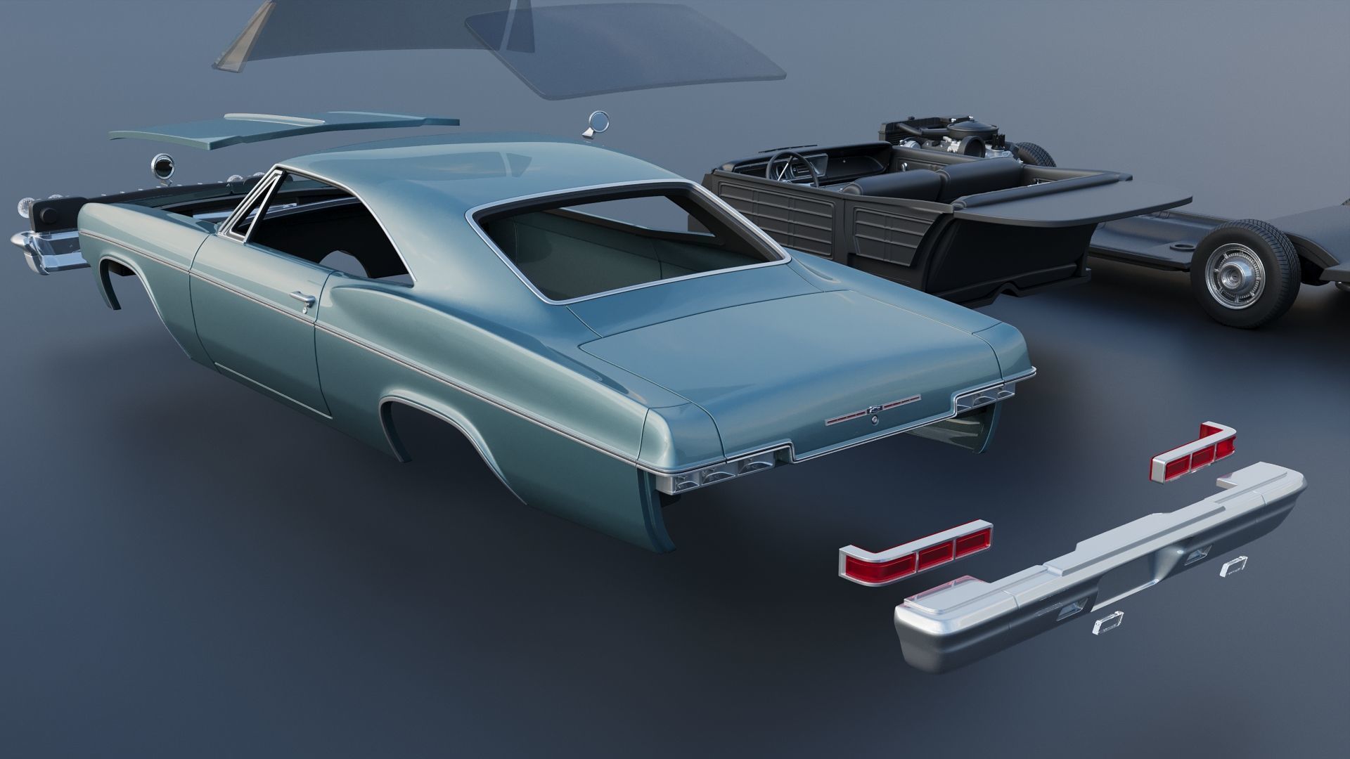 Chevrolet Impala 1966 3D print model_22