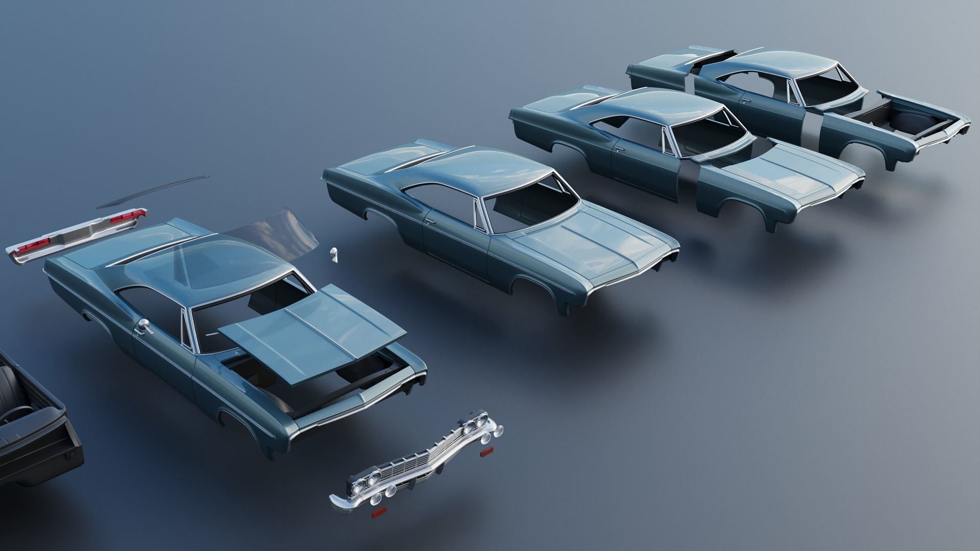 Chevrolet Impala 1966 3D print model_24