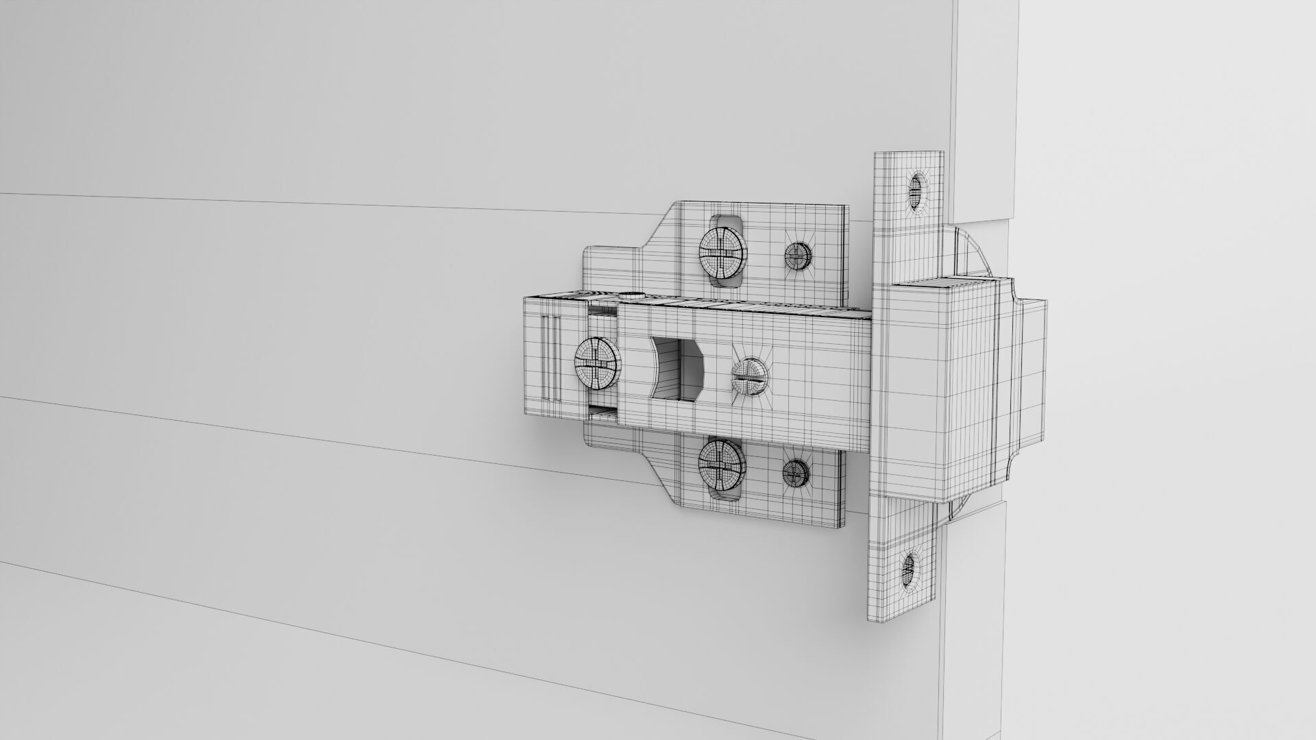 Cabinet with Hinges CG1 3D model_8