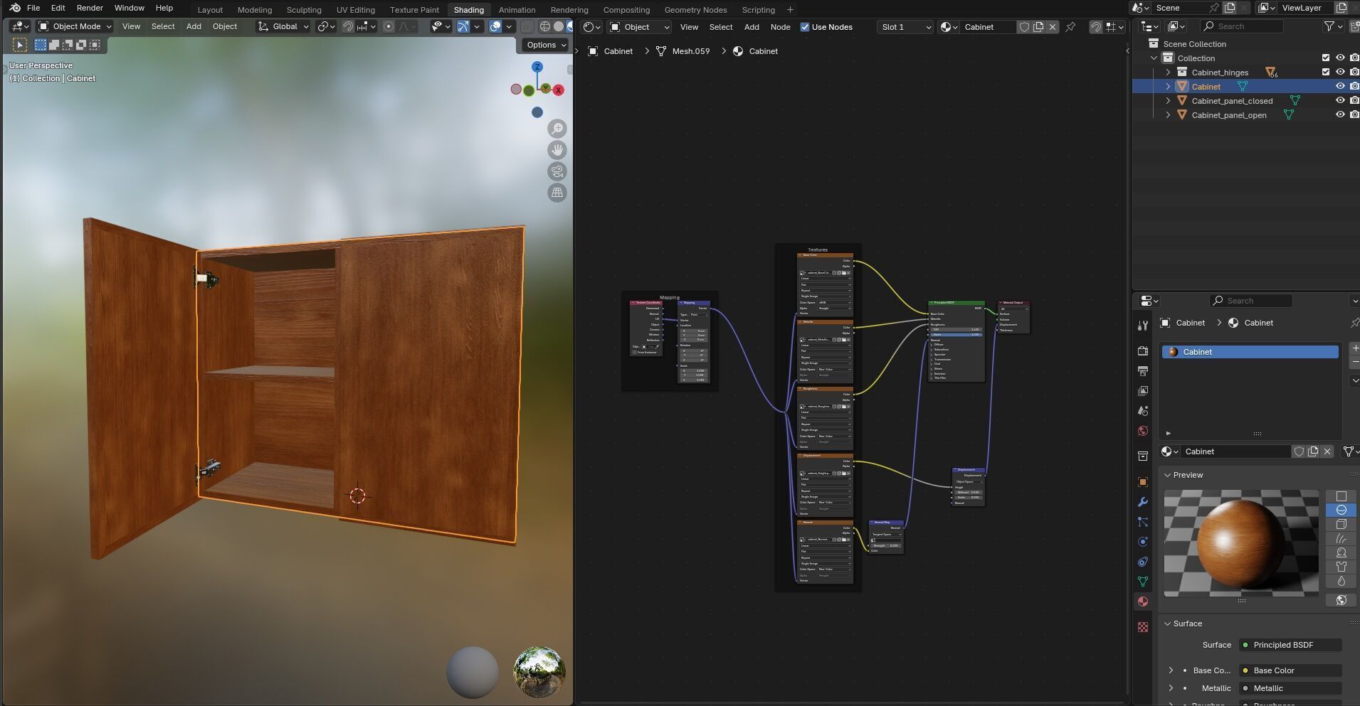 Cabinet with Hinges CG1 3D model_21