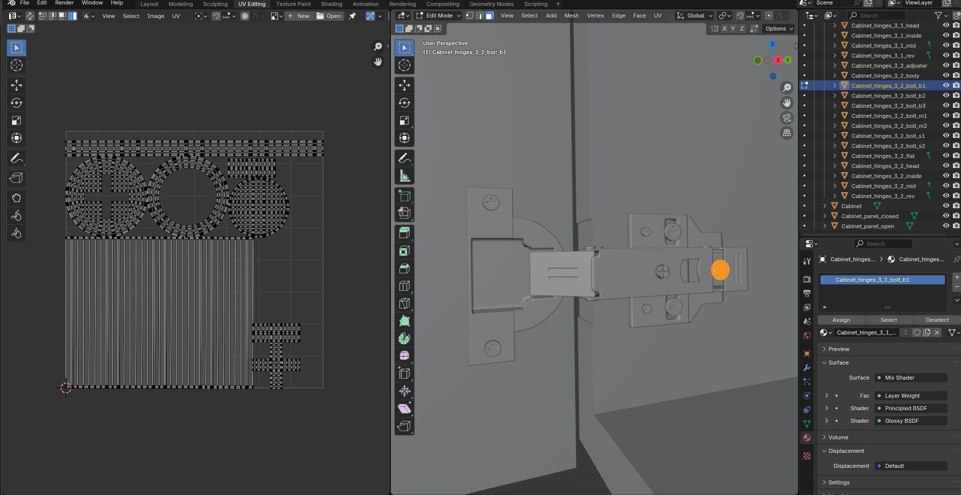 Cabinet with Hinges CG1 3D model_19