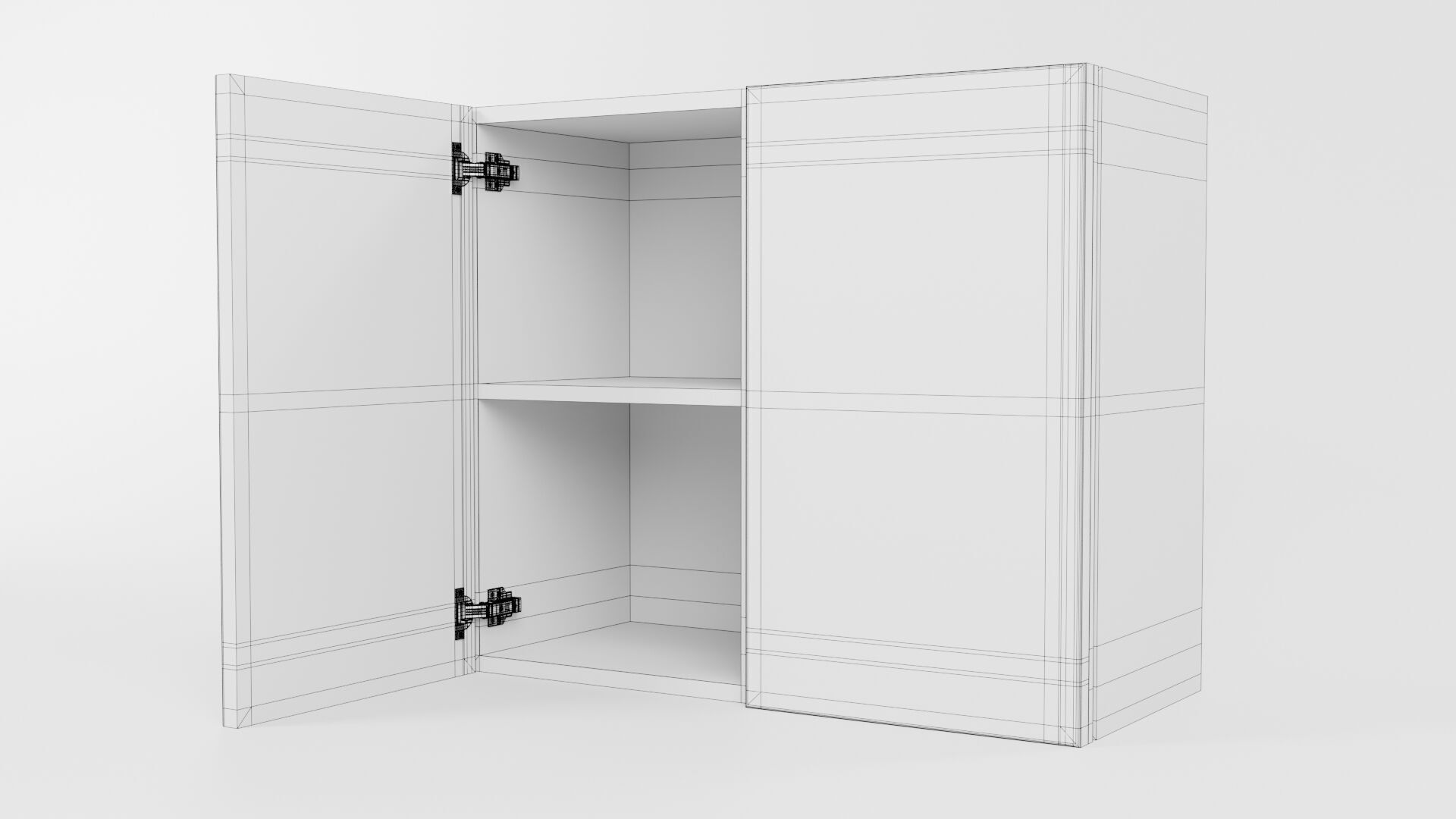 Cabinet with Hinges CG1 3D model_5
