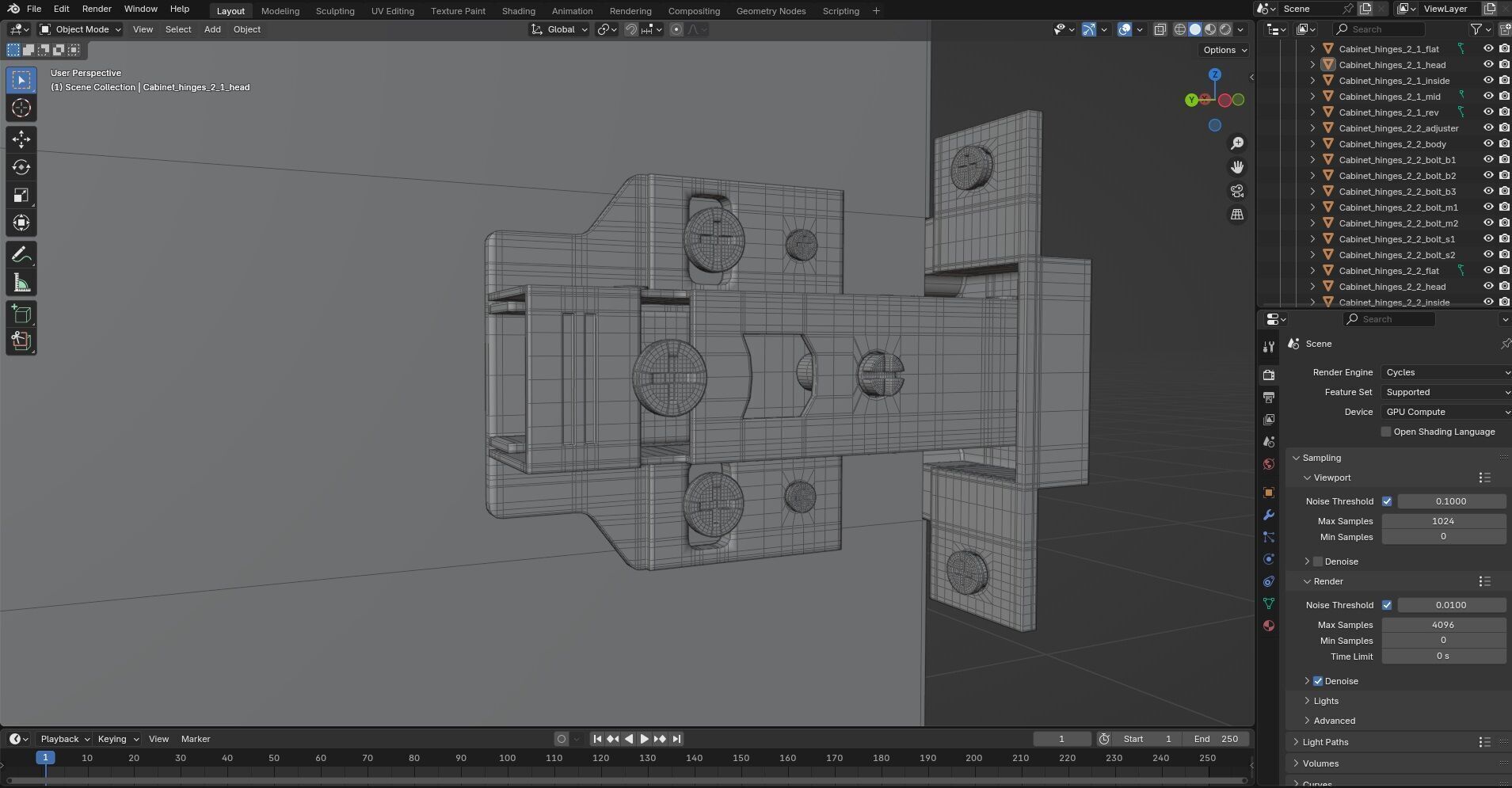 Cabinet with Hinges CG1 3D model_11