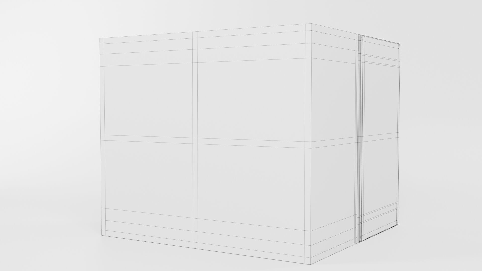 Cabinet with Hinges CG1 3D model_6